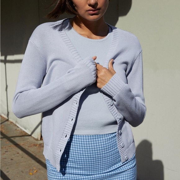 John Galt Lavender Billie Cardigan - Picture 3 of 5